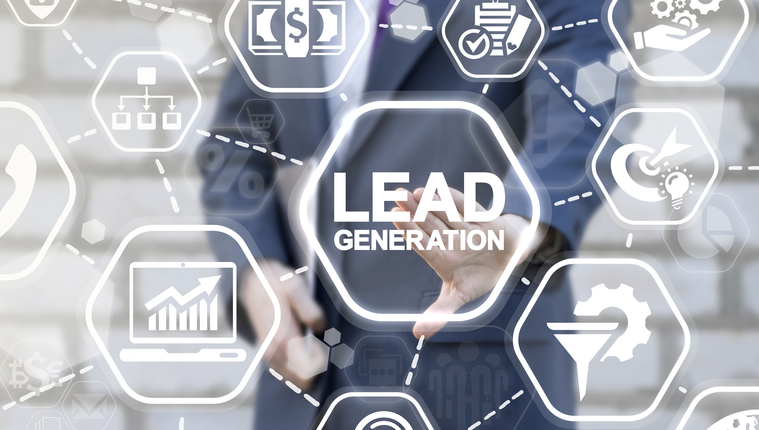 Lead,Generation,Analysis,Business,Marketing,Strategy,Financial,Concept.,Man,Presses